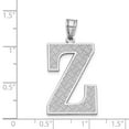 thumbnail image 4 of White Sterling Silver Rhodium-Plated Initial Z Charm, 4 of 4