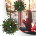 thumbnail image 2 of Wreath Small Holly Leaves Red Berries Door And Window Front Door Winter Wreath Primitive Wreaths for Front Door Nautical Door Wreath Fall Wreath Valentine's Wreath Door Wreaths for Front Door outside, 2 of 9