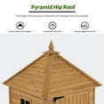 thumbnail image 4 of MCombo Large Storage Shed with Lockable Door and 6 Shelves, Outside Tall Tool Wooden Cabinet with Double Foldable Tables for Patio Yard Lawn 2645, 4 of 8