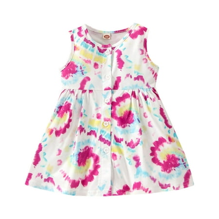 

Pimfylm Beach Dresses For Women Toddler Baby Girl Dress Cotton Linen Ruffle Halter Sleeveless Dresses Kids Summer Sundress purified cotton Pink 12-18 Months