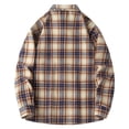 thumbnail image 4 of Men's Warm Plaid Jacket Long Sleeve Shirt with Pockets Button-Up Fashion Coat Outwear, 4 of 4