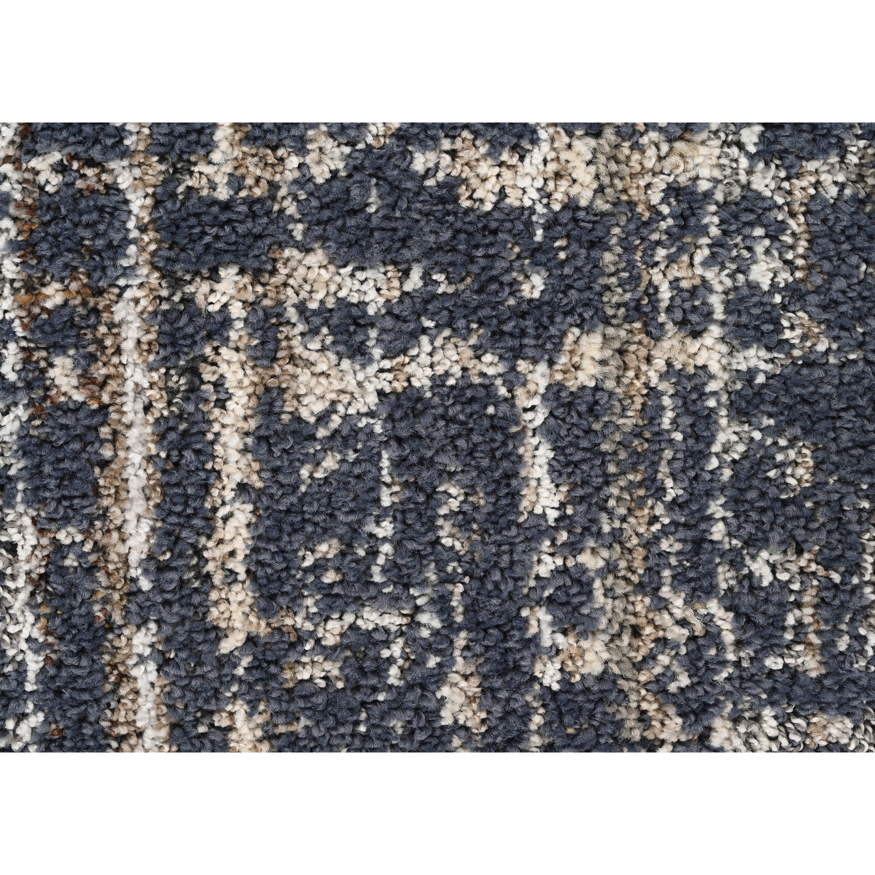 Garland Rug Rumba Slate Blue/Earth Tone Indoor Runner Rug, 3' x 12'