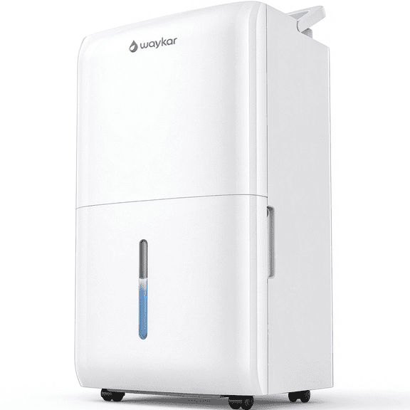 Waykar 150 Pint Dehumidifier with Pump for Basement & Home, Auto Defrost for Cold Winter, No Daily Tank Emptying, 7,000 Sq. Ft., Continuous Drain (50 Pint DOE)