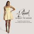 thumbnail image 6 of David’s Bridal, The Edit by DB Studio Women's Formal Drop Waist Mini Dress, Short, Satin, 6 of 6