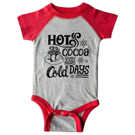 

Inktastic Christmas Hot Cocoa and Cold Days with Snowflakes Gift Baby Boy or Baby Girl Bodysuit