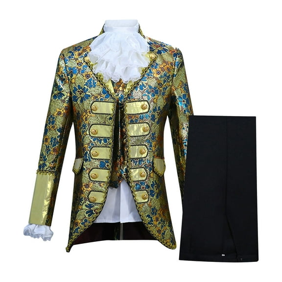 guisaled Sequins Suits for Men Classic Slim Fit Wedding Notch Lapel 2 Piece Blazer Suit and Pants Business Prom Tuxedo Suits