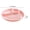 Pink, variant on Natural Wheat Straw 3‑Compartment Round Divided Serving Tray with Perforated Draining Surface, Tableware for Home Kitchen, Dining Party, Picnic and Indoor‑Outdoor Food‑Serving Use