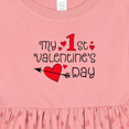 thumbnail image 4 of Inktastic My First Valentines Day Red Hearts and Arrow Girls Baby Dress, 4 of 5