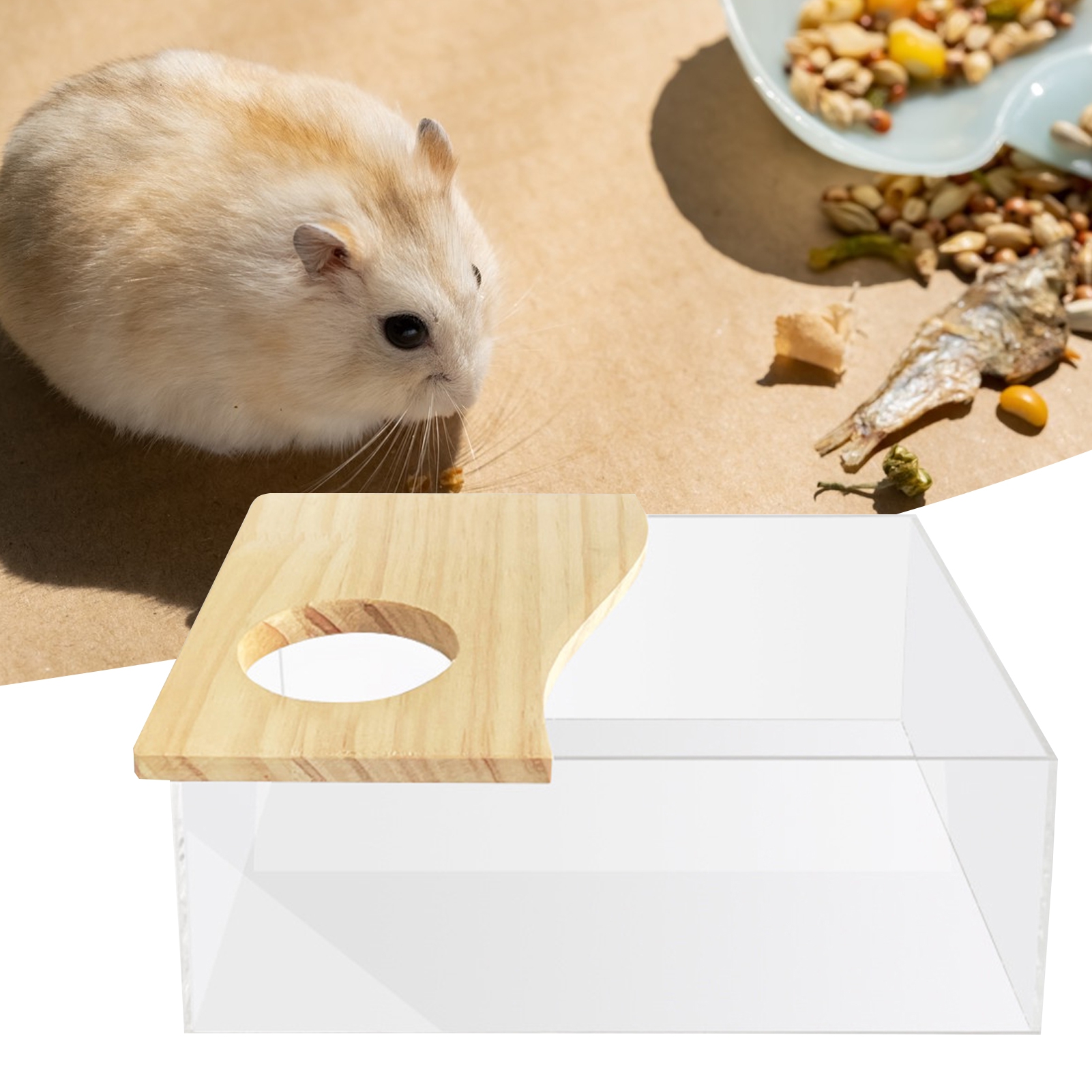 Walbest Hamster Bath Sandbox Take Bath Burr Free Practical Hamster