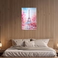 thumbnail image 3 of ZHONGYUTONG Paris Canvas Wall Art Pink Eiffel Tower Pictures Wall Decor Paris Painting Girls Room Poster Framed (12.00" x 18.00"), 3 of 5