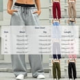 thumbnail image 2 of Guluxicc Women's Sweat Pants with Pockets Elastic Waist Drawstring Long Wide Leg Trousers for Everyday Fall Winter, 2 of 7
