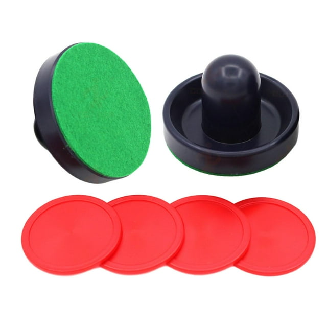 ZLight 1 Ensemble de Mini Pousseurs de Hockey à Air Pousseurs Air et Taille Palettes de Hockey Petits Rondelles de Hockey Rouge 2 Pousseurs Bleu Foncé 96 mm