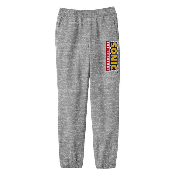 Bioworld Sonic Modern Logo Heather Grey Youth Sweatpants-M