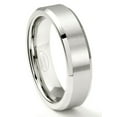 thumbnail image 1 of Andrea Jewelers White Tungsten Carbide 6MM Beveled Wedding Band Ring Sz 13.0, 1 of 4