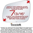 thumbnail image 2 of exactafit 8132L Driver Side Mirror Glass Replacement Fits 2008-2014 Mitsubishi Lancer Left Hand 3m Adhesives, 2 of 7