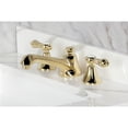 thumbnail image 2 of Kingston Brass KS4472BAL  Two-Handle 3-Hole Deck Mount Widespread Bathroom Faucet with Brass Pop-Up in Polished Brass, 2 of 8