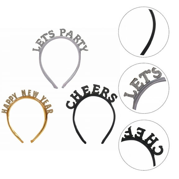 FOMIYES Party Hairbands Assorted Color 3Pcs 6Inch