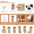 thumbnail image 4 of Silicon Square Chair Leg Floor Protector - Set of 24 Furniture Feet Protection Covers, 4 of 4