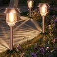 thumbnail image 2 of Solar Pathway Lights Outdoor - 6 Pack Waterproof, 10-40 LM Dimmable Auto On/Off Outdoors Yard Garden Walkway Driveway (Warm White), 2 of 6