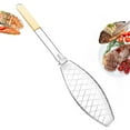 thumbnail image 3 of Xioeram Fish Grill Basket, Stainless Steel Grill Baskets for Fish with Detachable Handle , Stainless Steel BBQ Grill Basket, Portable Barbeque Grill Accessories for Fish, Meat, Vegetables - BBQ Tool, 3 of 8