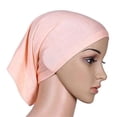 thumbnail image 4 of HuangHuanChen Women's Muslim Hijab Cap Soft Solid Color Short Cotton Head Cover Under Scarf Shawl Turban Hat Khaki, 4 of 6