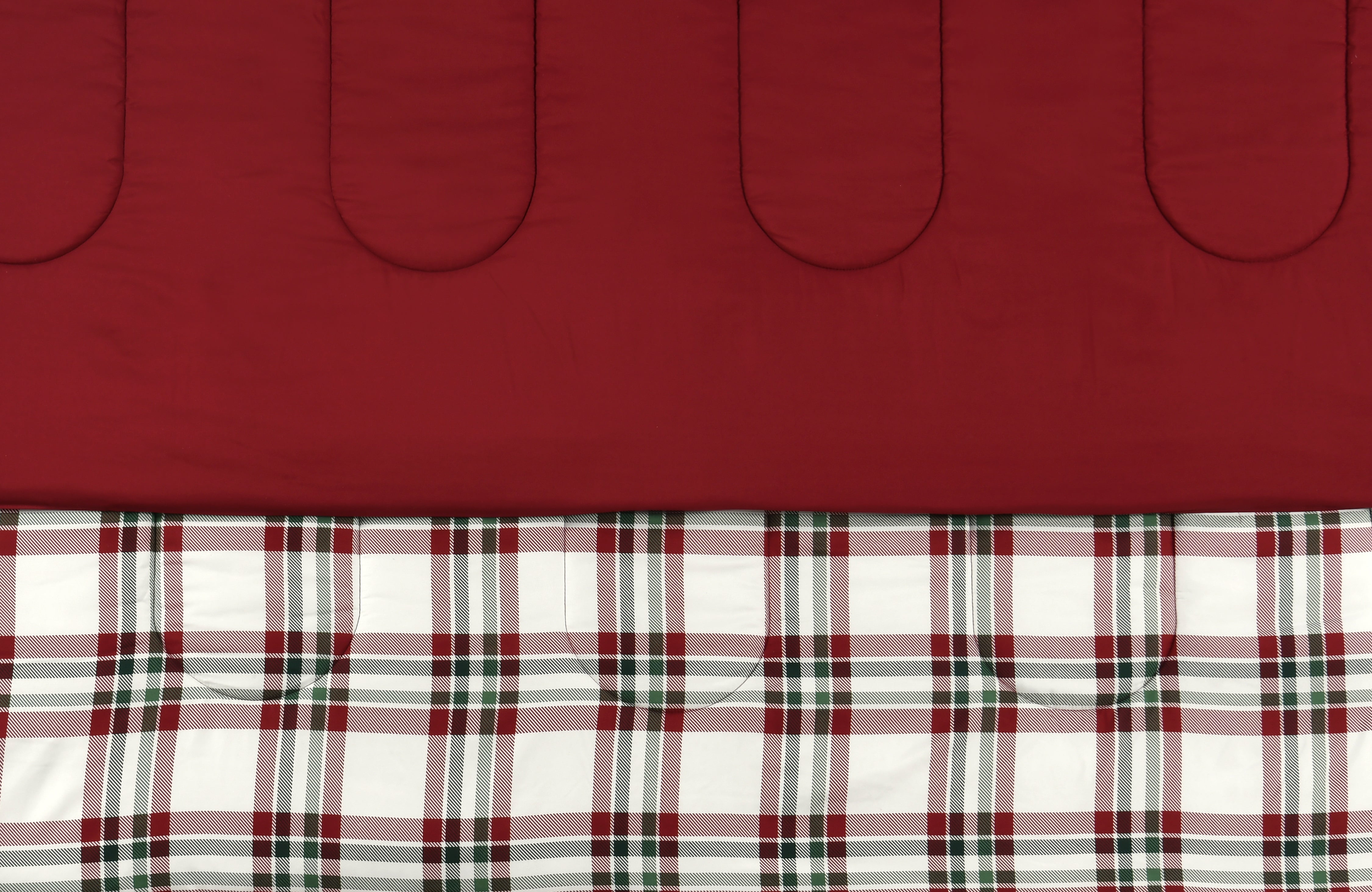 Holiday Time 5 pieces Comforter Set, Full/Queen Bedding Set Holiday Plaid