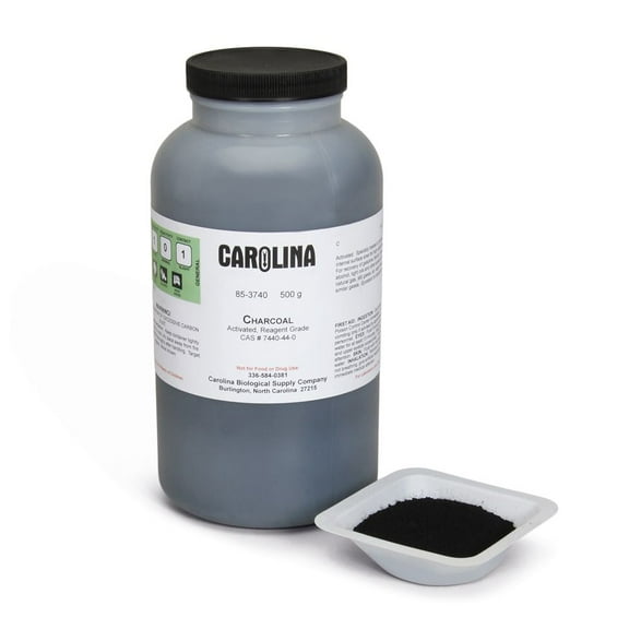 Charcoal, Activated Carbon, Reagent Grade, 500 G