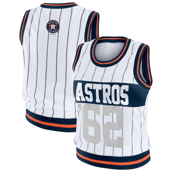 Women's-WEAR by Erin Andrews White Houston Astros Sporty Tank Top
