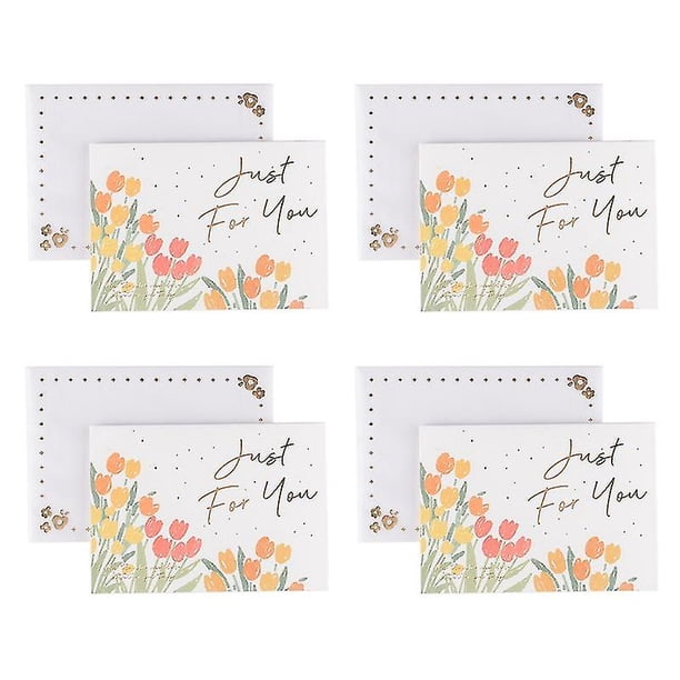 Juego de tarjetas de felicitación plegables, tarjeta de bendición bronceadora con sobre para Navidad, 1 Juego