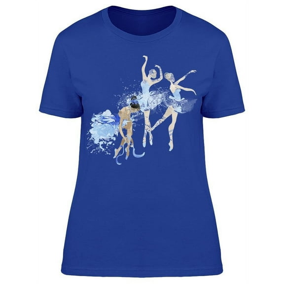 Watercolor Ballerinas Dancing T-Shirt Women -Image by Shutterstock, Female Large