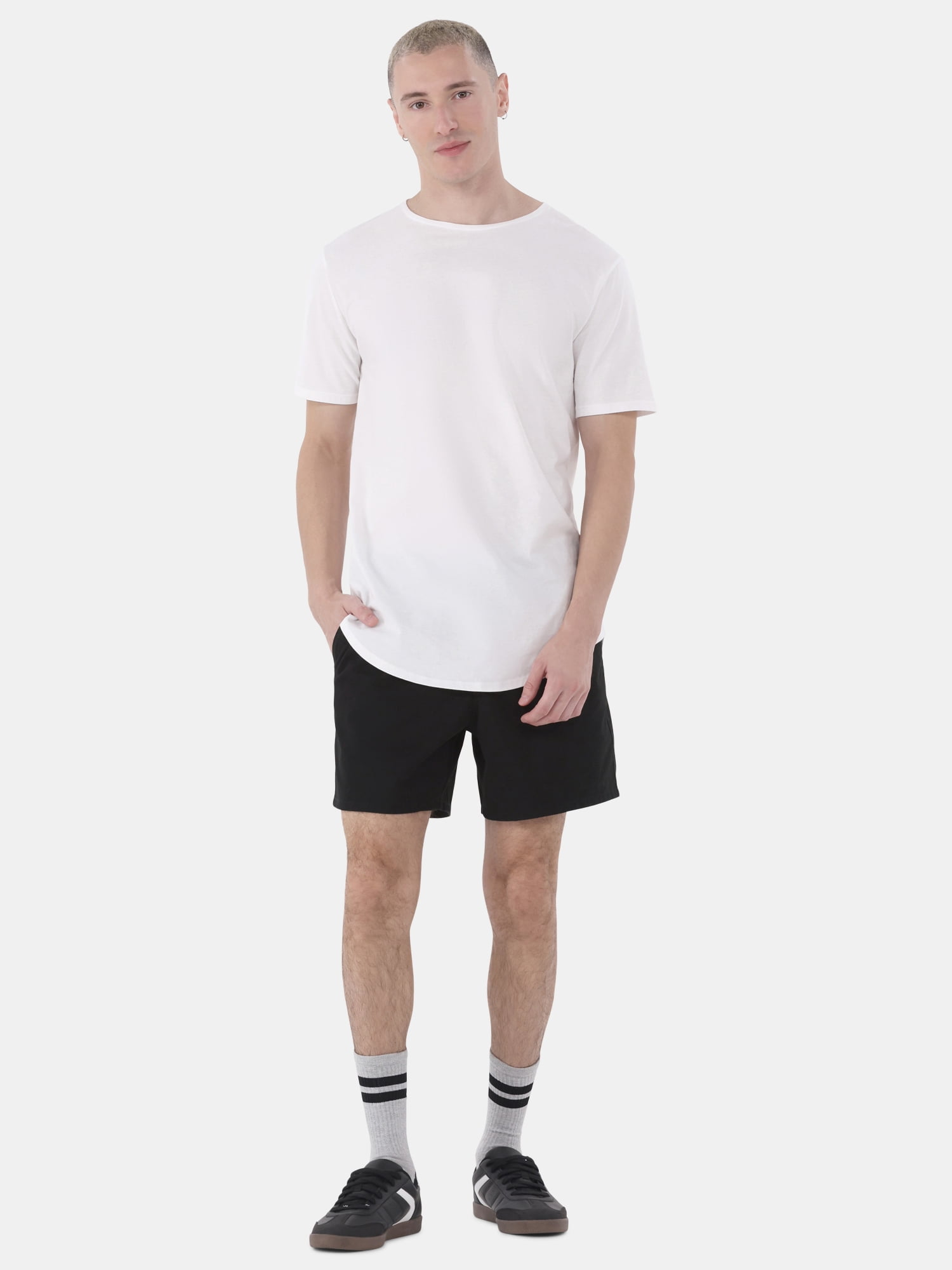 No Boundaries Men's & Big Men's Cotton Twill 6" Shorts, Sizes XS-5XL
