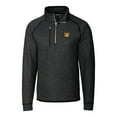 thumbnail image 2 of Men's Cutter & Buck Heather Charcoal Baylor Bears Mainsail Sweater-Knit Big & Tall Half-Zip Pullover Jacket, 2 of 3