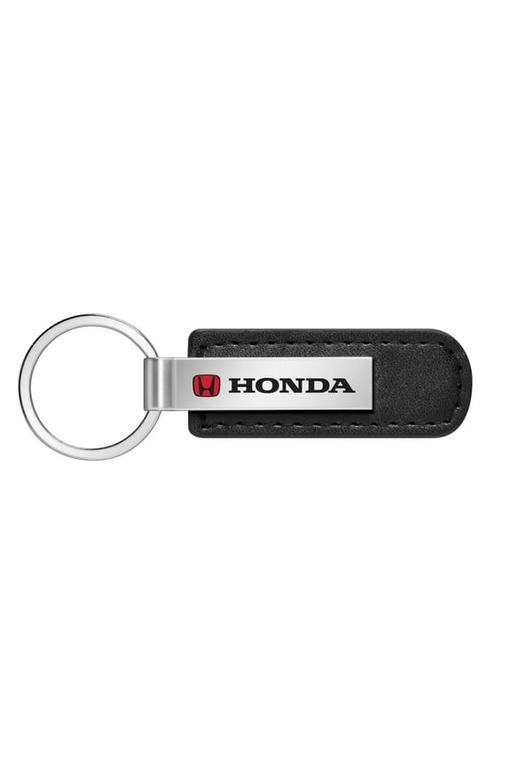 Honda Logo in Red Black Leather Strap Key Chain