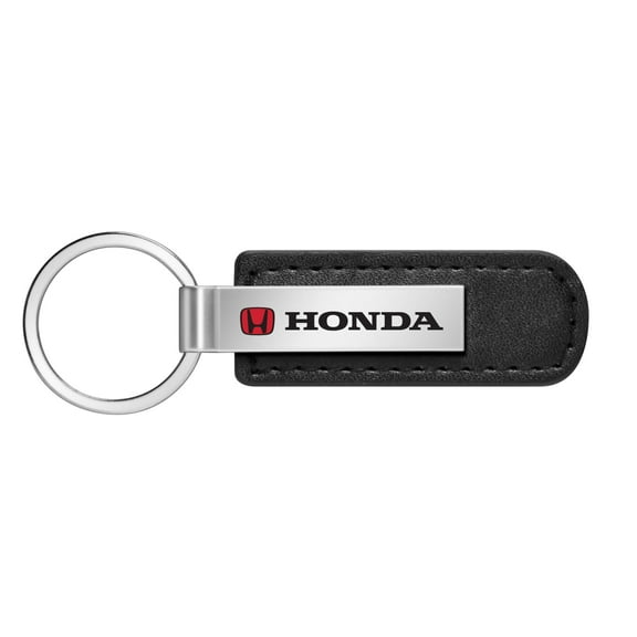 Honda Logo in Red Black Leather Strap Key Chain