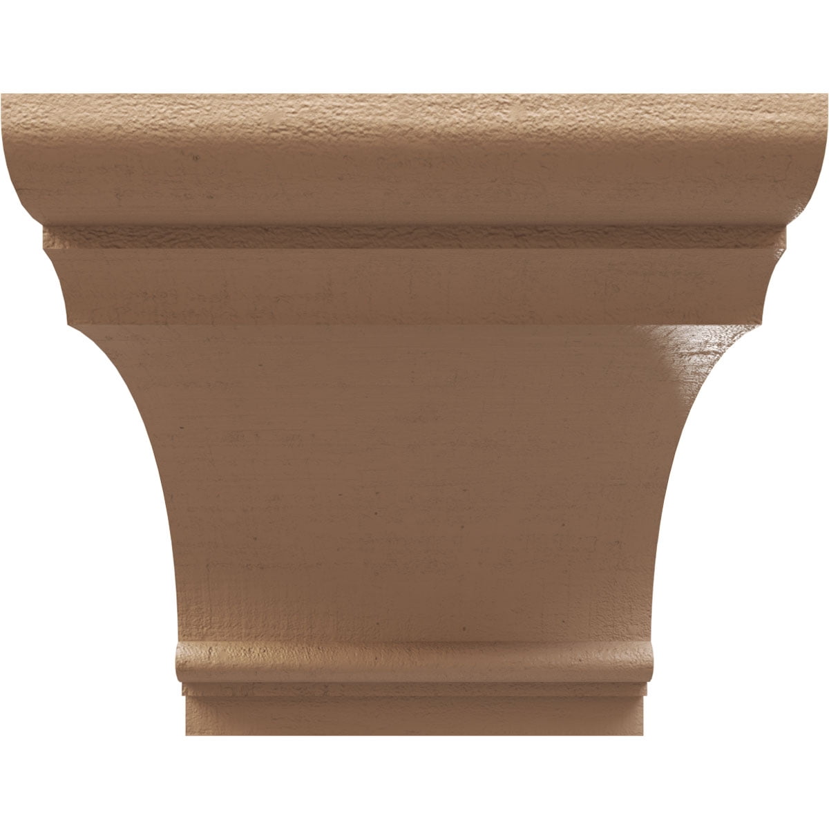 8"W x 16"D x 8"H Wide Hughes Rough Cedar Woodgrain TimberThane Corbel, Primed Tan
