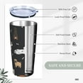 thumbnail image 3 of Cute Dogs 20oz Travel Tumbler With Lid And Straw, Puppy Animal Black Stainless Steel Tumblers Insulated Coffee Cup Mug Gift For Men Women, 3 of 6