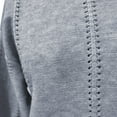 thumbnail image 6 of FYDUU Womens Sweaters Tops Trendy Women's Knitted Pullover Sweater Casual Loose Fit Hollow Out Round Neck Long Sleeve Shirts Autumn Comfortable Soft Top Temperament Sweater, 6 of 7
