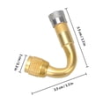 thumbnail image 2 of UPOUART 3Ud Prolongador De Válvula Cobre Para Llantas 45 Grados Resistente Impacto Para Autos, 2 of 7