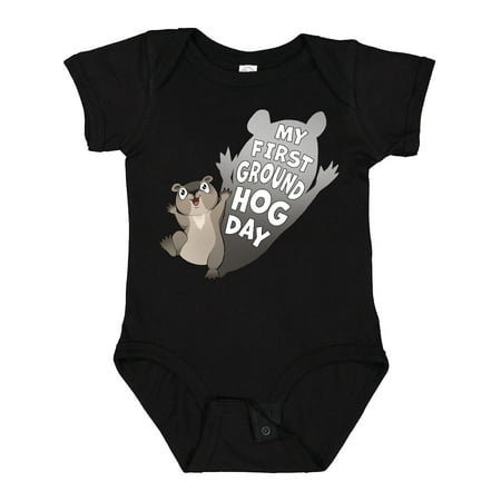 

Inktastic My First Groundhog Day- Cute Baby Gift Baby Boy or Baby Girl Bodysuit