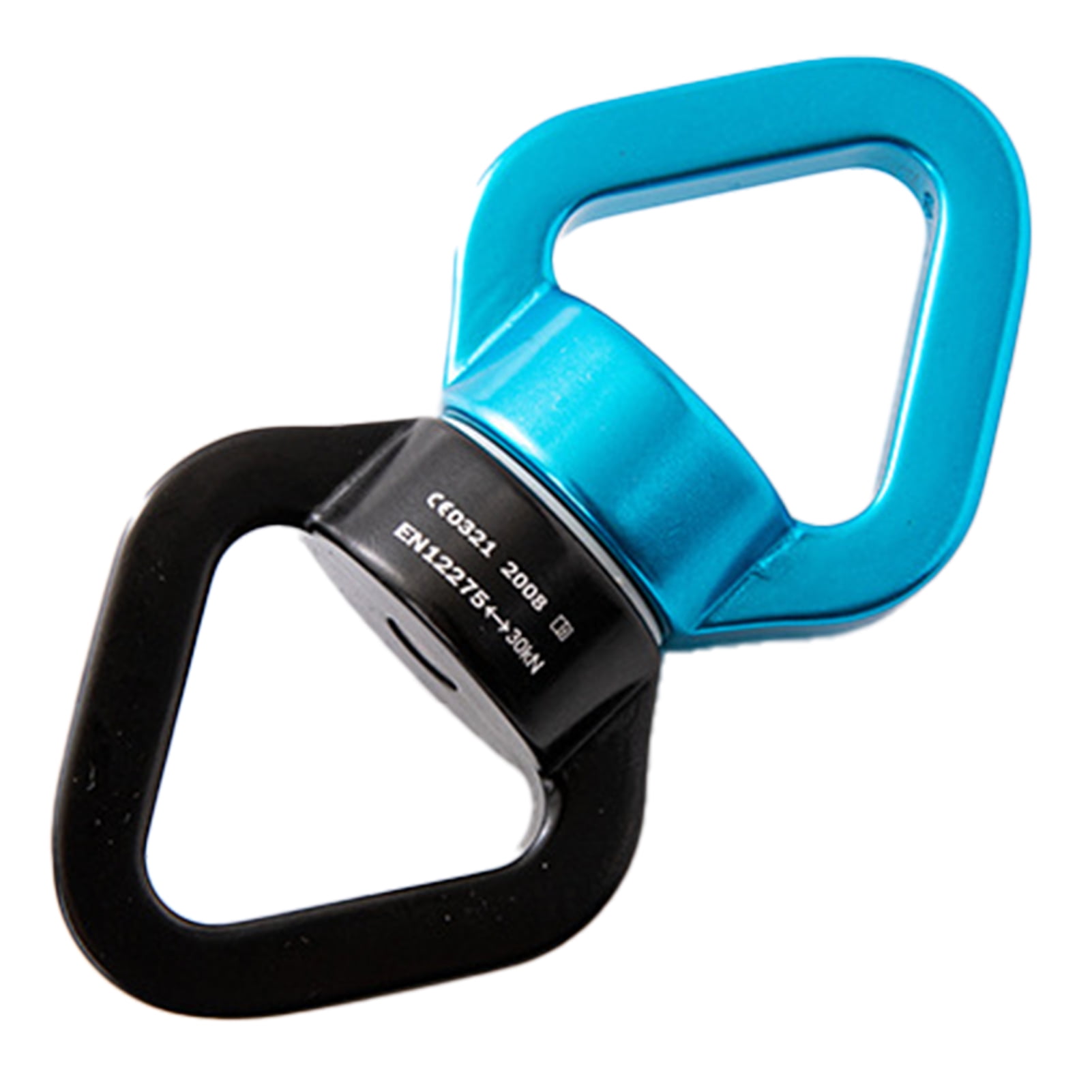 Sioweci Swing Swivel Aluminum Alloy 30KN Swing Universal Rotating Ring Aerial Yoga Hammock Rotating Connector Outdoor Rock Climbing Bearing Swivel Hook Black and Blue