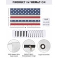 thumbnail image 2 of 4th of July RV Awning Sun Shade Screen 9'X15.3' American Flag Mesh Sunscreen Patriotic Stars Stripes Red White Blue Awning Shade Screen with Zipper UV Blocker Completed Kits for RV Motorhome Camper, 2 of 7
