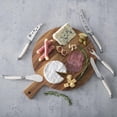 thumbnail image 3 of French Home Laguiole 6-Piece Ivory Artisan Cheese Knife Set and Round Wood Board, 3 of 5