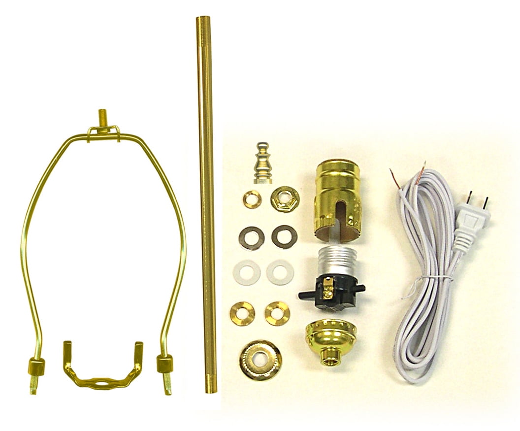 National Artcraft Easy Lamp Making Kit With Shade Harp, Straight Pipe