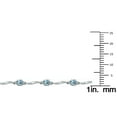 thumbnail image 5 of SZUL Women's Aquamarine and Diamond Wave Link Bracelet in .925 Sterling Silver, 5 of 7