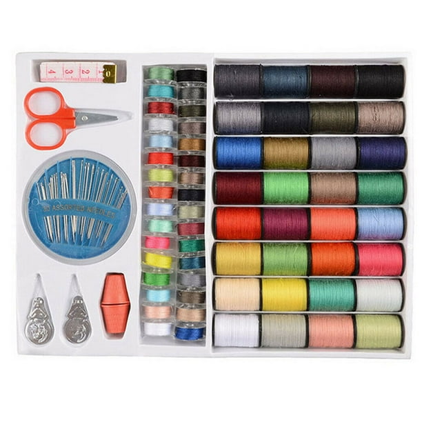 DIY Thread Sewing Machine Pack Kit Needle Tape Measure Threader Thimble Set