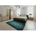 thumbnail image 5 of Ahgly Company Machine Washable Indoor Rectangle Transitional Deep-Sea Green Area Rugs, 7' x 9', 5 of 7
