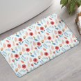thumbnail image 2 of Pioneer Flower Floral Print Pattern Bathroom Rugs Mat, Non Slip Microfiber Bathroom Rug with Rubber Backing, Soft Mats for Bathroom Floor Tub Shower, 17"x30", 2 of 5