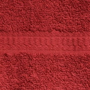 Mainstays Basic Washcloth, Soft 100% Cotton and Highly Absorbent Washcloth, Red