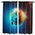 Earth Universe Space And Stars Window Curtains for Living Room the ...