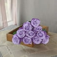 thumbnail image 3 of Arreglo de ramo de rosas Yuarrent flores artificiales para regalo de fiesta boda decoración rojo, 3 of 6